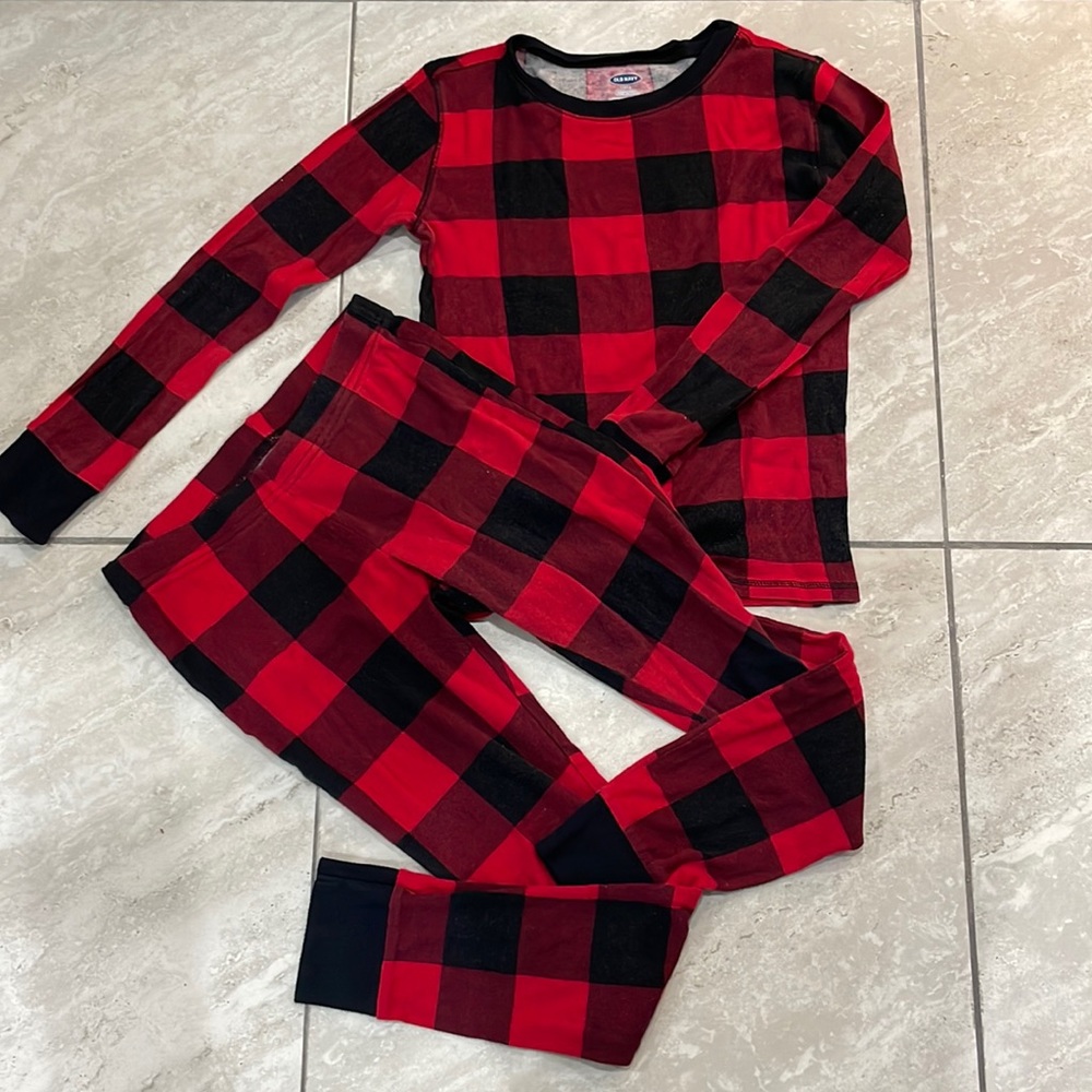Classic pajama black and red for Christmas or Holidays.